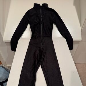 Good American Compression Catsuit - Black Shine - Size Small